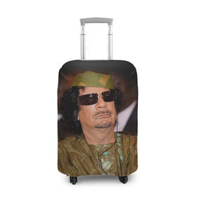 Чехол для чемодана 3D с принтом Каддафи 3 в Кировске, 86% полиэфир, 14% спандекс | двустороннее нанесение принта, прорези для ручек и колес | каддафи | муаммар каддафи | революция