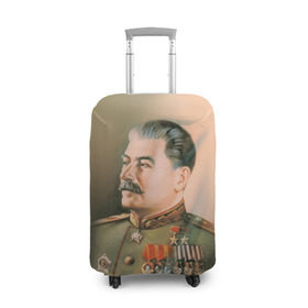 Чехол для чемодана 3D с принтом Сталин 1 в Кировске, 86% полиэфир, 14% спандекс | двустороннее нанесение принта, прорези для ручек и колес | знаменитости | иосиф сталин | ретро | ссср