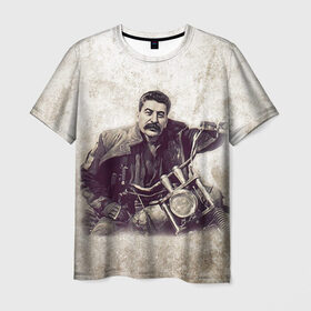 Мужская футболка 3D с принтом Сталин 2 в Кировске, 100% полиэфир | прямой крой, круглый вырез горловины, длина до линии бедер | знаменитости | иосиф сталин | ретро | ссср