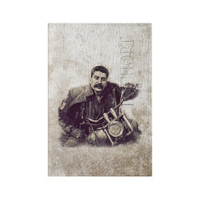 Обложка для паспорта матовая кожа с принтом Сталин 2 в Кировске, натуральная матовая кожа | размер 19,3 х 13,7 см; прозрачные пластиковые крепления | Тематика изображения на принте: знаменитости | иосиф сталин | ретро | ссср