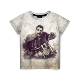 Детская футболка 3D с принтом Сталин 2 в Кировске, 100% гипоаллергенный полиэфир | прямой крой, круглый вырез горловины, длина до линии бедер, чуть спущенное плечо, ткань немного тянется | знаменитости | иосиф сталин | ретро | ссср