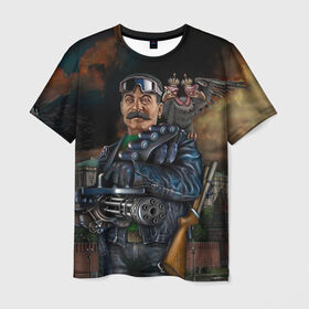 Мужская футболка 3D с принтом Сталин 3 в Кировске, 100% полиэфир | прямой крой, круглый вырез горловины, длина до линии бедер | знаменитости | иосиф сталин | ретро | ссср