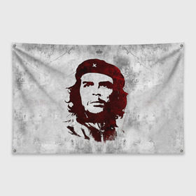 Флаг-баннер с принтом Че Гевара 1 в Кировске, 100% полиэстер | размер 67 х 109 см, плотность ткани — 95 г/м2; по краям флага есть четыре люверса для крепления | Тематика изображения на принте: ernesto che guevara | куба | революционер | революция | ретро | эрнесто че гевара