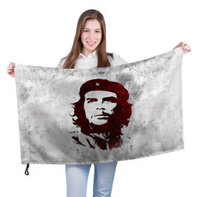 Флаг 3D с принтом Че Гевара 1 в Кировске, 100% полиэстер | плотность ткани — 95 г/м2, размер — 67 х 109 см. Принт наносится с одной стороны | ernesto che guevara | куба | революционер | революция | ретро | эрнесто че гевара