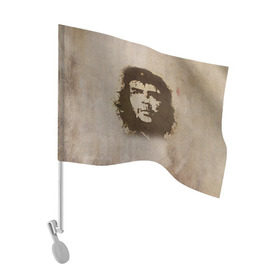 Флаг для автомобиля с принтом Че Гевара 2 в Кировске, 100% полиэстер | Размер: 30*21 см | ernesto che guevara | куба | революционер | революция | ретро | эрнесто че гевара