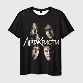 Мужская футболка 3D с принтом Агата Кристи 2 в Кировске, 100% полиэфир | прямой крой, круглый вырез горловины, длина до линии бедер | а на тебе как на войне | вадим самойлов | рок | рок группа