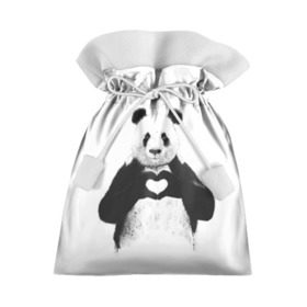 Подарочный 3D мешок с принтом Панда Love в Кировске, 100% полиэстер | Размер: 29*39 см | панда