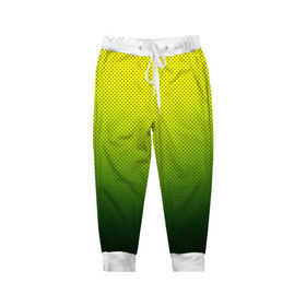 Детские брюки 3D с принтом Зелёная текстура в Кировске, 100% полиэстер | манжеты по низу, эластичный пояс регулируется шнурком, по бокам два кармана без застежек, внутренняя часть кармана из мелкой сетки | зелёный | текстура | цветовой переход