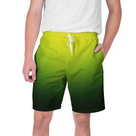 Мужские шорты 3D с принтом Зелёная текстура в Кировске,  полиэстер 100% | прямой крой, два кармана без застежек по бокам. Мягкая трикотажная резинка на поясе, внутри которой широкие завязки. Длина чуть выше колен | зелёный | текстура | цветовой переход