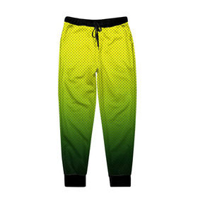 Мужские брюки 3D с принтом Зелёная текстура в Кировске, 100% полиэстер | манжеты по низу, эластичный пояс регулируется шнурком, по бокам два кармана без застежек, внутренняя часть кармана из мелкой сетки | зелёный | текстура | цветовой переход