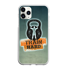 Чехол для iPhone 11 Pro матовый с принтом Train hard 2 в Кировске, Силикон |  | bodybuilding | no pain no gain | train hard | бодибилдинг | качалка | пауэрлифинг | тренажерный | фитнес