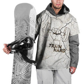 Накидка на куртку 3D с принтом Train hard 5 в Кировске, 100% полиэстер |  | bodybuilding | no pain no gain | train hard | бодибилдинг | качалка | пауэрлифинг | тренажерный | фитнес