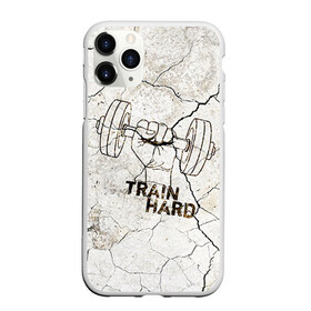 Чехол для iPhone 11 Pro матовый с принтом Train hard 5 в Кировске, Силикон |  | bodybuilding | no pain no gain | train hard | бодибилдинг | качалка | пауэрлифинг | тренажерный | фитнес