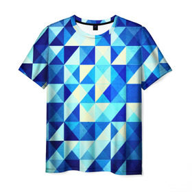 Мужская футболка 3D с принтом Trians one в Кировске, 100% полиэфир | прямой крой, круглый вырез горловины, длина до линии бедер | Тематика изображения на принте: абстракции | кубики | популярные | прикольные | текстуры