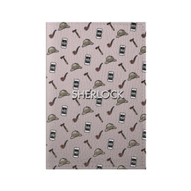 Обложка для паспорта матовая кожа с принтом Sherlock в Кировске, натуральная матовая кожа | размер 19,3 х 13,7 см; прозрачные пластиковые крепления | holmes | sherlock | холмс | шерлок