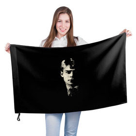 Флаг 3D с принтом Есенин в Кировске, 100% полиэстер | плотность ткани — 95 г/м2, размер — 67 х 109 см. Принт наносится с одной стороны | Тематика изображения на принте: есенин