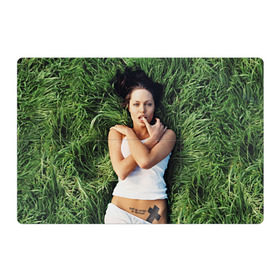 Магнитный плакат 3Х2 с принтом Джоли Анджелина в Кировске, Полимерный материал с магнитным слоем | 6 деталей размером 9*9 см | анджелина | девушка | джоли | лежит | тату