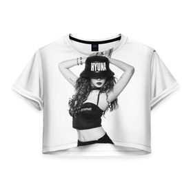 Женская футболка 3D укороченная с принтом K-pop девушка в Кировске, 100% полиэстер | круглая горловина, длина футболки до линии талии, рукава с отворотами | cl корея | k pop | айдолы | девушка
