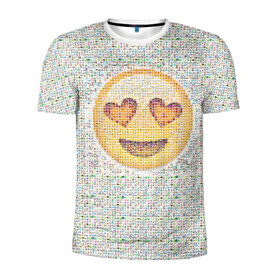 Мужская футболка 3D спортивная с принтом Смайлики в Кировске, 100% полиэстер с улучшенными характеристиками | приталенный силуэт, круглая горловина, широкие плечи, сужается к линии бедра | 2016 | позитив | смайл | смайлик | смайлики