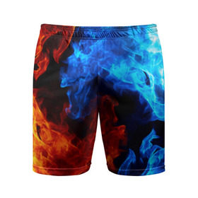 Мужские шорты 3D спортивные с принтом Битва огней в Кировске,  |  | огонь