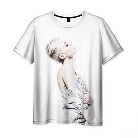 Мужская футболка 3D с принтом Miley в Кировске, 100% полиэфир | прямой крой, круглый вырез горловины, длина до линии бедер | cyrus | miley | майли | музыка | сайрус