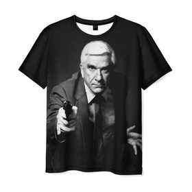 Мужская футболка 3D с принтом Лесли Нильсен в Кировске, 100% полиэфир | прямой крой, круглый вырез горловины, длина до линии бедер | актер | лесли нильсен