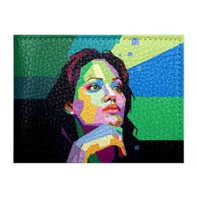 Обложка для студенческого билета с принтом Анджелина Джоли в Кировске, натуральная кожа | Размер: 11*8 см; Печать на всей внешней стороне | Тематика изображения на принте: angelina jolie | актриса | анджелина джоли | звезда | знаменитость | кино | поп арт | символ