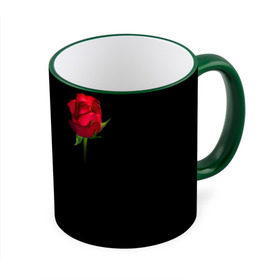 Кружка 3D с принтом Розы за спиной в Кировске, керамика | ёмкость 330 мл | за спиной | любовь | подарок | роза | розы | сюрприз | цветы | чувства