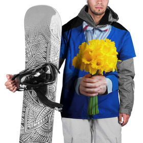 Накидка на куртку 3D с принтом Цветы в руках в Кировске, 100% полиэстер |  | Тематика изображения на принте: бабочка