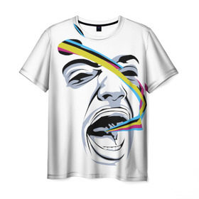 Мужская футболка 3D с принтом Крик в Кировске, 100% полиэфир | прямой крой, круглый вырез горловины, длина до линии бедер | Тематика изображения на принте: вектор | крик | крикрадуга