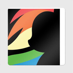 Магнит виниловый Квадрат с принтом Rainbow Dash в Кировске, полимерный материал с магнитным слоем | размер 9*9 см, закругленные углы | Тематика изображения на принте: 