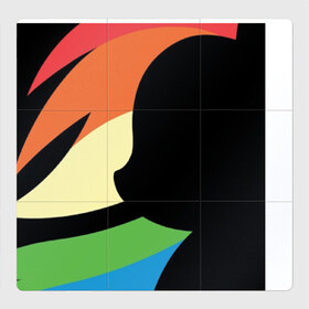 Магнитный плакат 3Х3 с принтом Rainbow Dash в Кировске, Полимерный материал с магнитным слоем | 9 деталей размером 9*9 см | Тематика изображения на принте: 