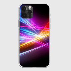 Чехол для iPhone 12 Pro Max с принтом Лучи в Кировске, Силикон |  | кислотный | лучи | обстракция | радуга | свет | спектр | цвет | цвета | яркие