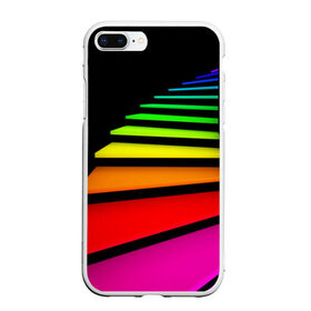 Чехол для iPhone 7Plus/8 Plus матовый с принтом Лестница в Кировске, Силикон | Область печати: задняя сторона чехла, без боковых панелей | лестница | радуга | спектр | цвет | цвета | яркие