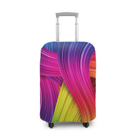 Чехол для чемодана 3D с принтом Абстракция в Кировске, 86% полиэфир, 14% спандекс | двустороннее нанесение принта, прорези для ручек и колес | кислотный | обстракция | радуга | свет | спектр | цвет | цвета | яркие