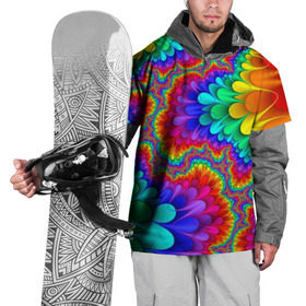 Накидка на куртку 3D с принтом Узор в Кировске, 100% полиэстер |  | кислотный | обстракция | радуга | свет | спектр | узор | цвет | цвета | яркие