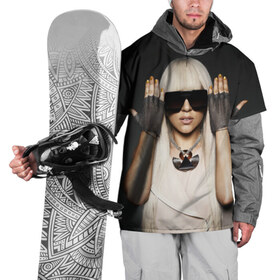 Накидка на куртку 3D с принтом Lady Gaga в Кировске, 100% полиэстер |  | lady gaga | блондинка | звезда | знаменитость | леди гаага | очки | певица | поп | эпатаж | эпатажная