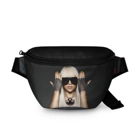 Поясная сумка 3D с принтом Lady Gaga в Кировске, 100% полиэстер | плотная ткань, ремень с регулируемой длиной, внутри несколько карманов для мелочей, основное отделение и карман с обратной стороны сумки застегиваются на молнию | lady gaga | блондинка | звезда | знаменитость | леди гаага | очки | певица | поп | эпатаж | эпатажная