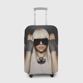 Чехол для чемодана 3D с принтом Lady Gaga в Кировске, 86% полиэфир, 14% спандекс | двустороннее нанесение принта, прорези для ручек и колес | lady gaga | блондинка | звезда | знаменитость | леди гаага | очки | певица | поп | эпатаж | эпатажная