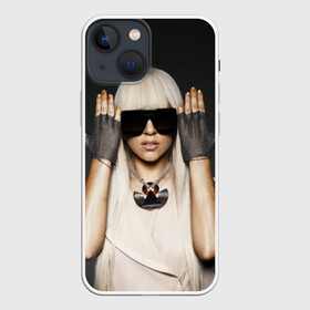 Чехол для iPhone 13 mini с принтом Lady Gaga в Кировске,  |  | lady gaga | блондинка | звезда | знаменитость | леди гаага | очки | певица | поп | эпатаж | эпатажная