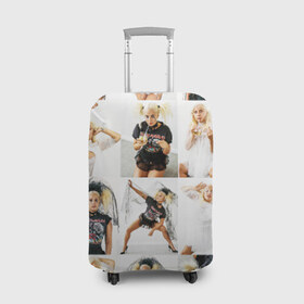 Чехол для чемодана 3D с принтом Lady Gaga в Кировске, 86% полиэфир, 14% спандекс | двустороннее нанесение принта, прорези для ручек и колес | lady gaga | белая | блондинка | звезда | знаменитость | коллаж | леди гаага | невеста | палец | певица | показывает | поп | свадьба | средний | фата | черная | эпатаж | эпатажная