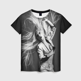 Женская футболка 3D с принтом Lady Gaga в Кировске, 100% полиэфир ( синтетическое хлопкоподобное полотно) | прямой крой, круглый вырез горловины, длина до линии бедер | lady gaga | блондинка | звезда | знаменитость | леди гаага | певица | поп | эпатаж | эпатажная