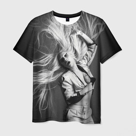 Мужская футболка 3D с принтом Lady Gaga в Кировске, 100% полиэфир | прямой крой, круглый вырез горловины, длина до линии бедер | lady gaga | блондинка | звезда | знаменитость | леди гаага | певица | поп | эпатаж | эпатажная
