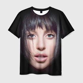 Мужская футболка 3D с принтом Lady Gaga в Кировске, 100% полиэфир | прямой крой, круглый вырез горловины, длина до линии бедер | Тематика изображения на принте: 