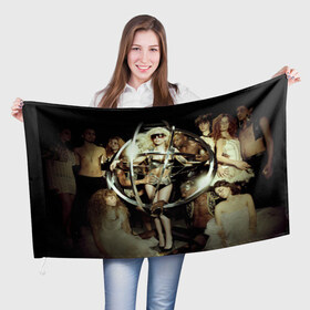 Флаг 3D с принтом Lady Gaga в Кировске, 100% полиэстер | плотность ткани — 95 г/м2, размер — 67 х 109 см. Принт наносится с одной стороны | 