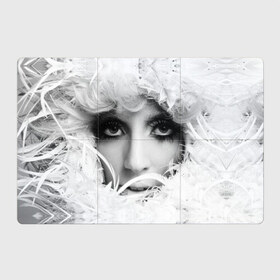 Магнитный плакат 3Х2 с принтом Lady Gaga в Кировске, Полимерный материал с магнитным слоем | 6 деталей размером 9*9 см | lady gaga | белые | блондинка | звезда | знаменитость | леди гаага | певица | перья | поп | эпатаж | эпатажная