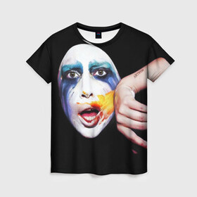 Женская футболка 3D с принтом Lady Gaga в Кировске, 100% полиэфир ( синтетическое хлопкоподобное полотно) | прямой крой, круглый вырез горловины, длина до линии бедер | lady gaga | взгляд | звезда | знаменитость | леди гаага | певица | поп | портрет | эпатаж | эпатажная