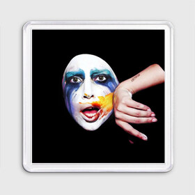 Магнит 55*55 с принтом Lady Gaga в Кировске, Пластик | Размер: 65*65 мм; Размер печати: 55*55 мм | lady gaga | взгляд | звезда | знаменитость | леди гаага | певица | поп | портрет | эпатаж | эпатажная
