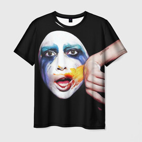 Мужская футболка 3D с принтом Lady Gaga в Кировске, 100% полиэфир | прямой крой, круглый вырез горловины, длина до линии бедер | lady gaga | взгляд | звезда | знаменитость | леди гаага | певица | поп | портрет | эпатаж | эпатажная