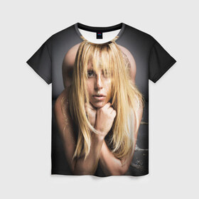 Женская футболка 3D с принтом Lady Gaga в Кировске, 100% полиэфир ( синтетическое хлопкоподобное полотно) | прямой крой, круглый вырез горловины, длина до линии бедер | 